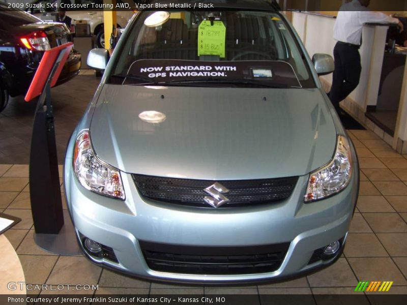 Vapor Blue Metallic / Black 2009 Suzuki SX4 Crossover Touring AWD