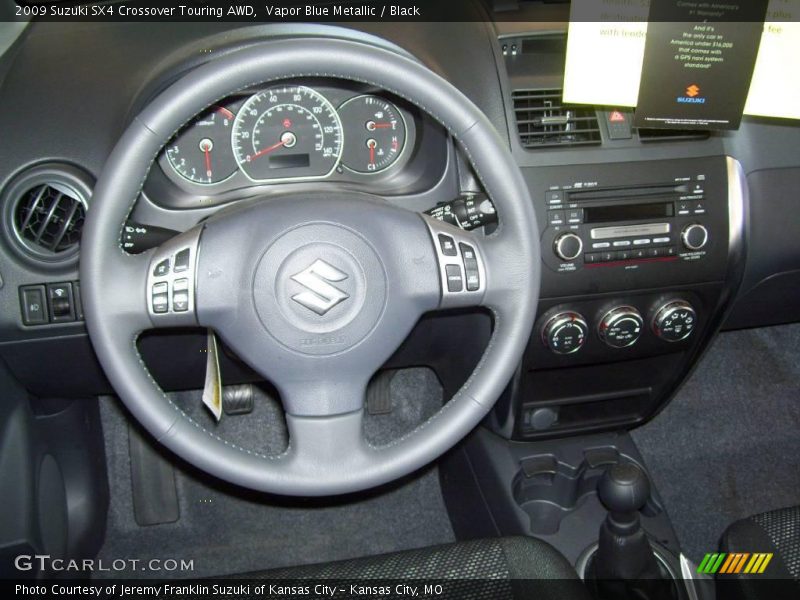 Vapor Blue Metallic / Black 2009 Suzuki SX4 Crossover Touring AWD