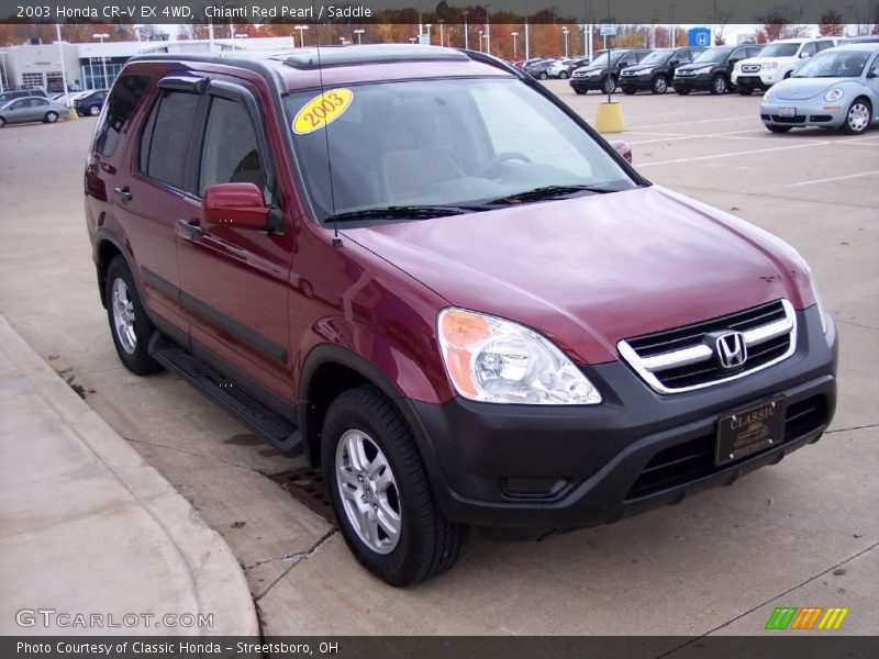 Chianti Red Pearl / Saddle 2003 Honda CR-V EX 4WD