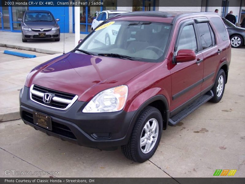 Chianti Red Pearl / Saddle 2003 Honda CR-V EX 4WD