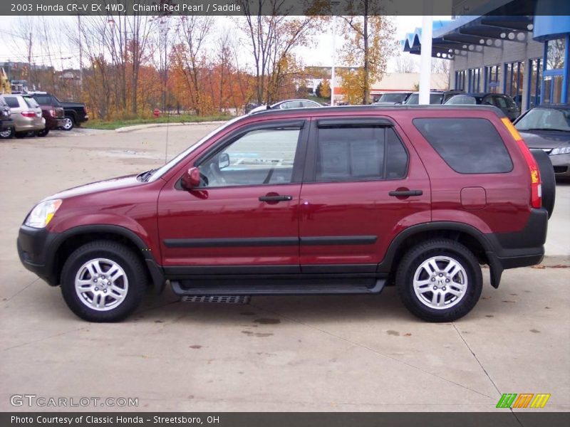 Chianti Red Pearl / Saddle 2003 Honda CR-V EX 4WD