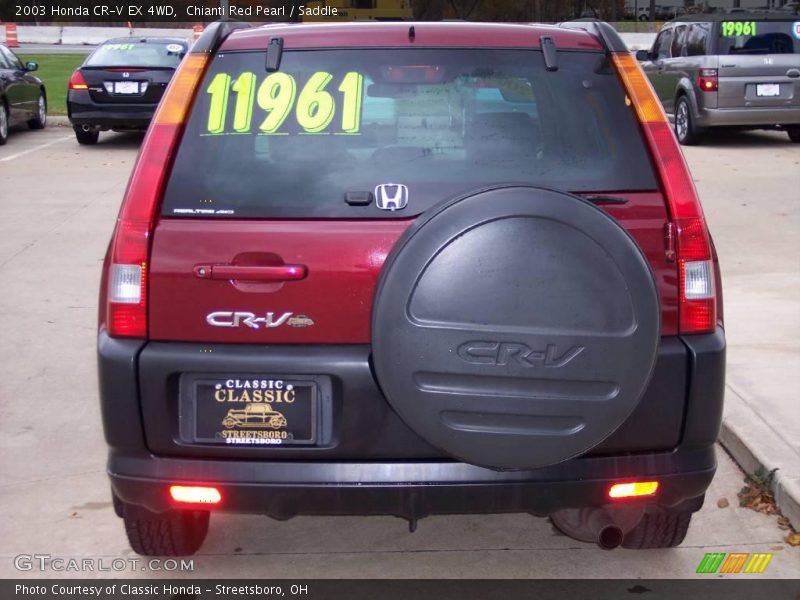 Chianti Red Pearl / Saddle 2003 Honda CR-V EX 4WD