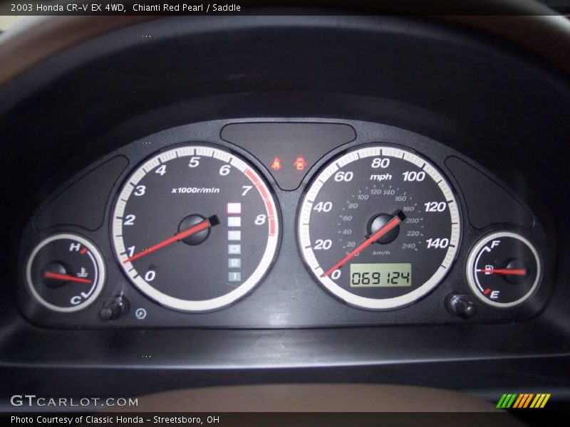 Chianti Red Pearl / Saddle 2003 Honda CR-V EX 4WD