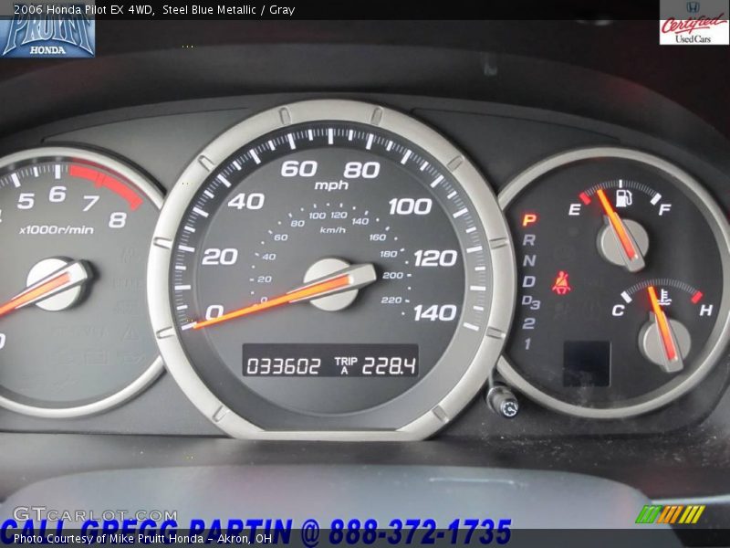 Steel Blue Metallic / Gray 2006 Honda Pilot EX 4WD