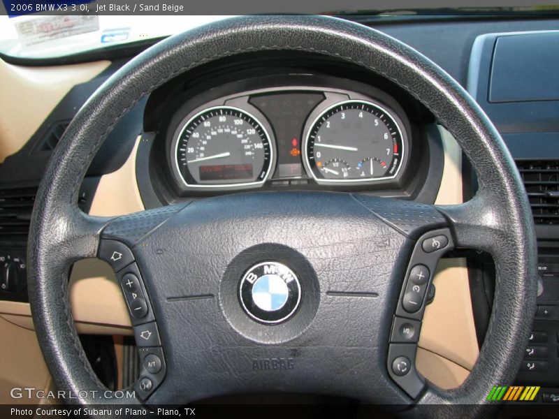 Jet Black / Sand Beige 2006 BMW X3 3.0i