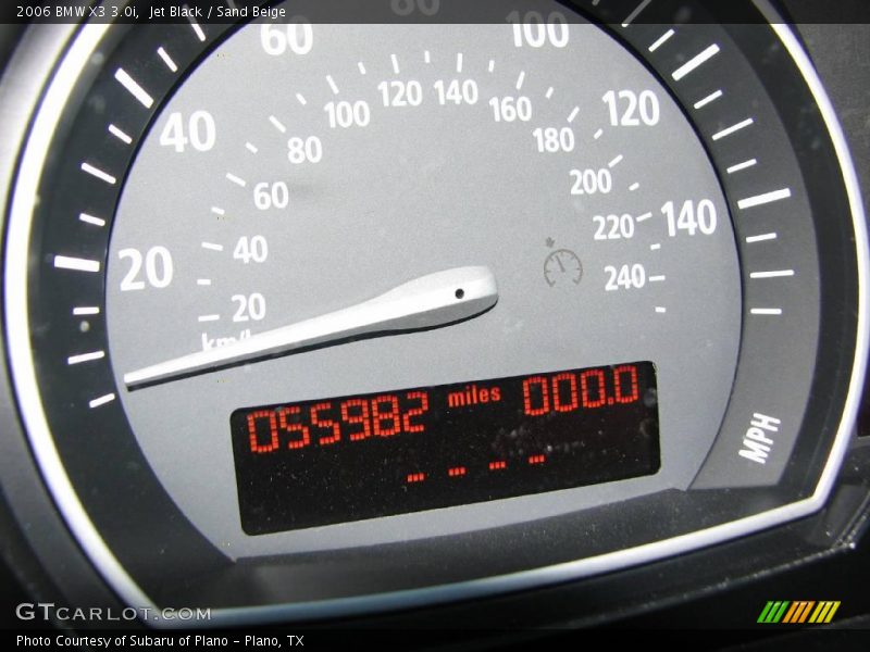 Jet Black / Sand Beige 2006 BMW X3 3.0i