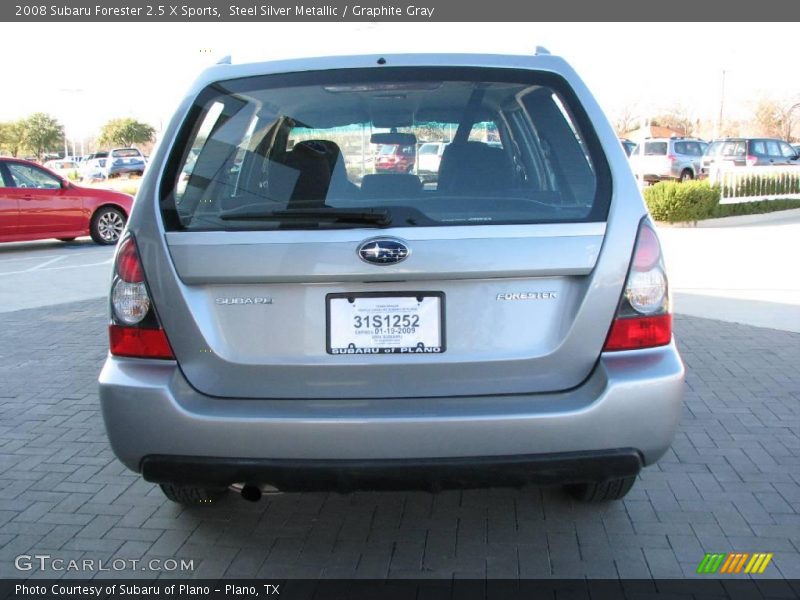 Steel Silver Metallic / Graphite Gray 2008 Subaru Forester 2.5 X Sports