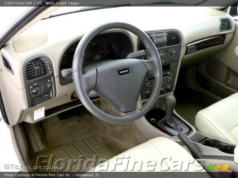 White / Light Taupe 2004 Volvo S40 1.9T