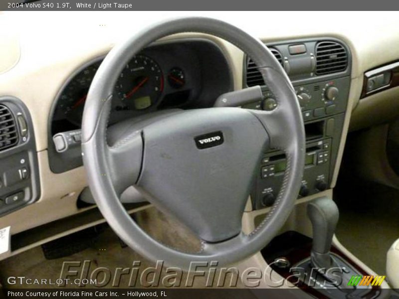 White / Light Taupe 2004 Volvo S40 1.9T