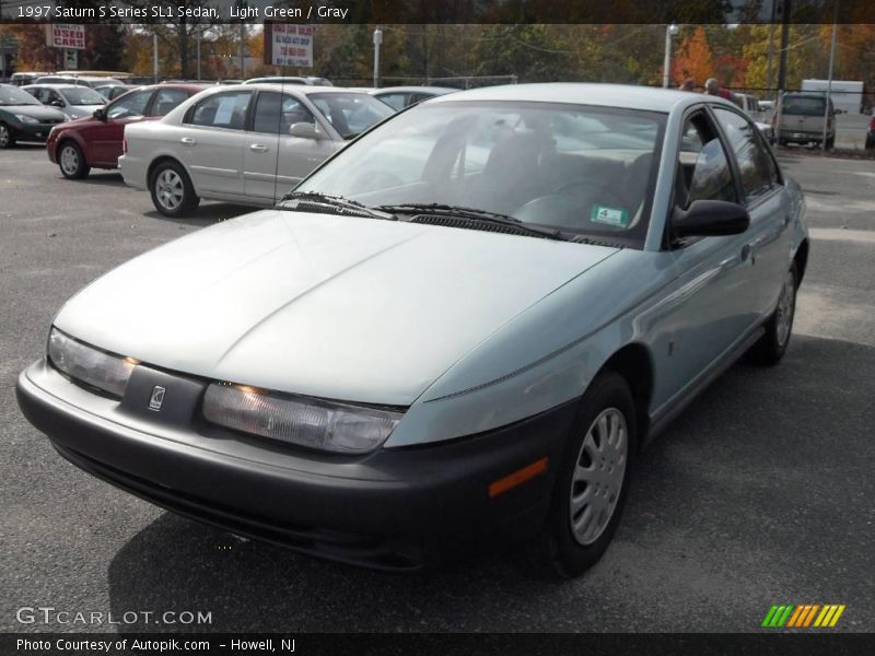 Light Green / Gray 1997 Saturn S Series SL1 Sedan