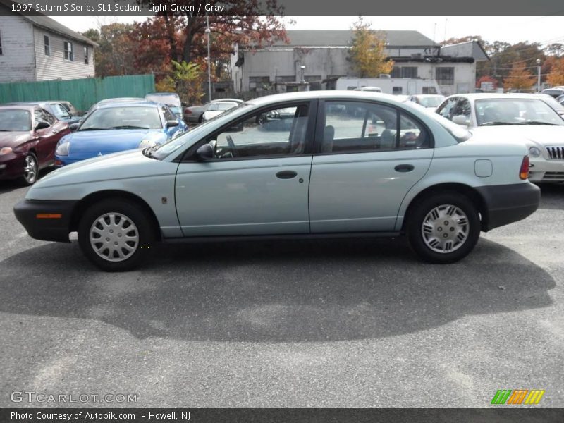 Light Green / Gray 1997 Saturn S Series SL1 Sedan