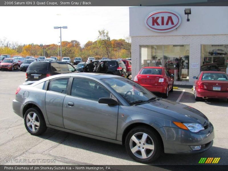 Storm Gray / Black 2006 Saturn ION 3 Quad Coupe