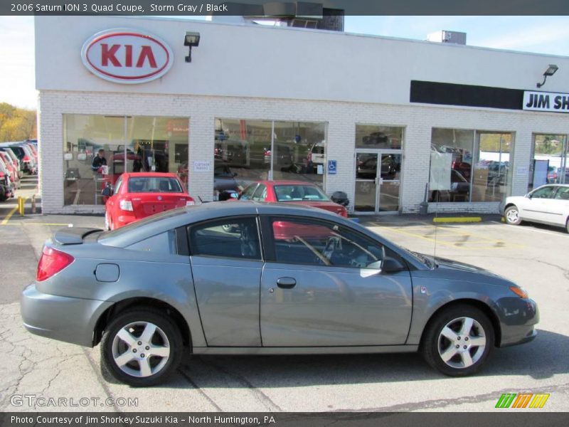 Storm Gray / Black 2006 Saturn ION 3 Quad Coupe