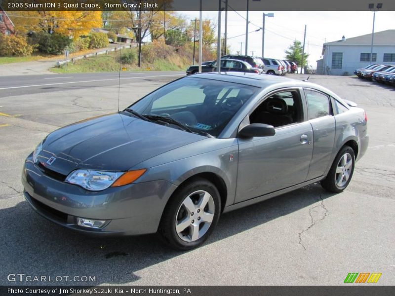 Storm Gray / Black 2006 Saturn ION 3 Quad Coupe