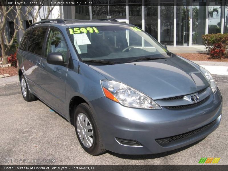 Blue Mirage Metallic / Taupe 2006 Toyota Sienna LE