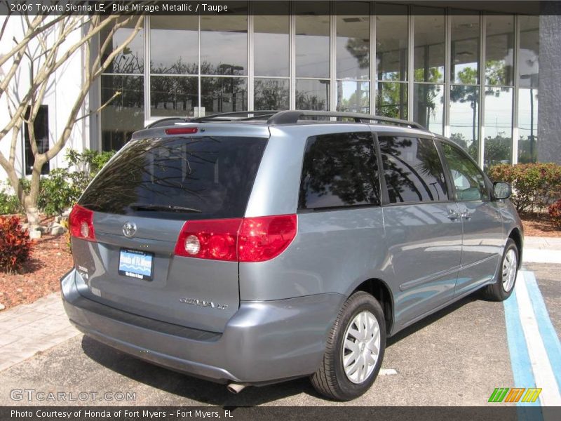 Blue Mirage Metallic / Taupe 2006 Toyota Sienna LE