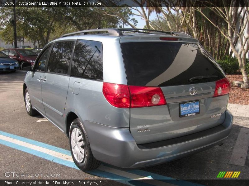Blue Mirage Metallic / Taupe 2006 Toyota Sienna LE