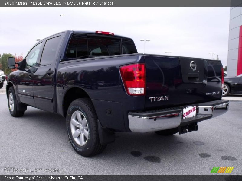 Navy Blue Metallic / Charcoal 2010 Nissan Titan SE Crew Cab