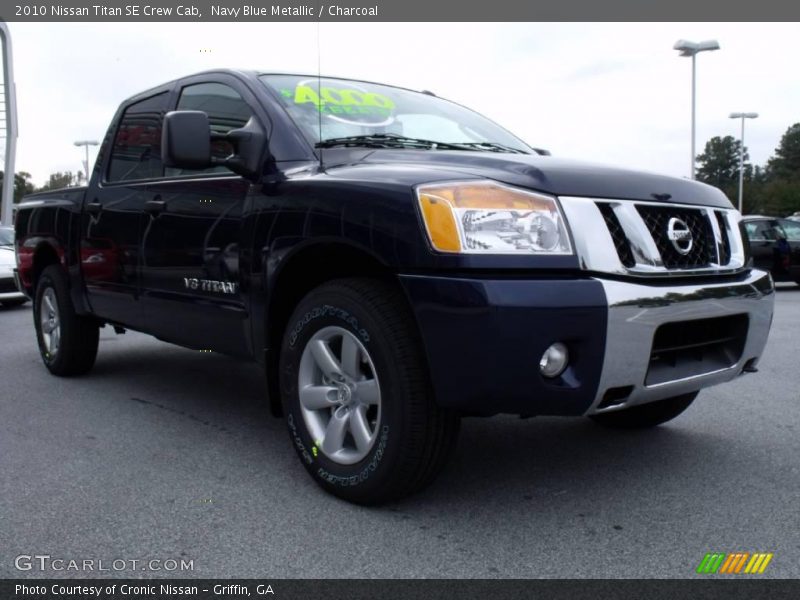 Navy Blue Metallic / Charcoal 2010 Nissan Titan SE Crew Cab