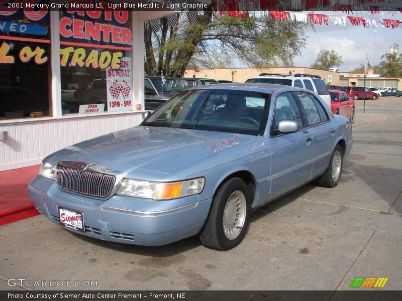 Light Blue Metallic / Light Graphite 2001 Mercury Grand Marquis LS