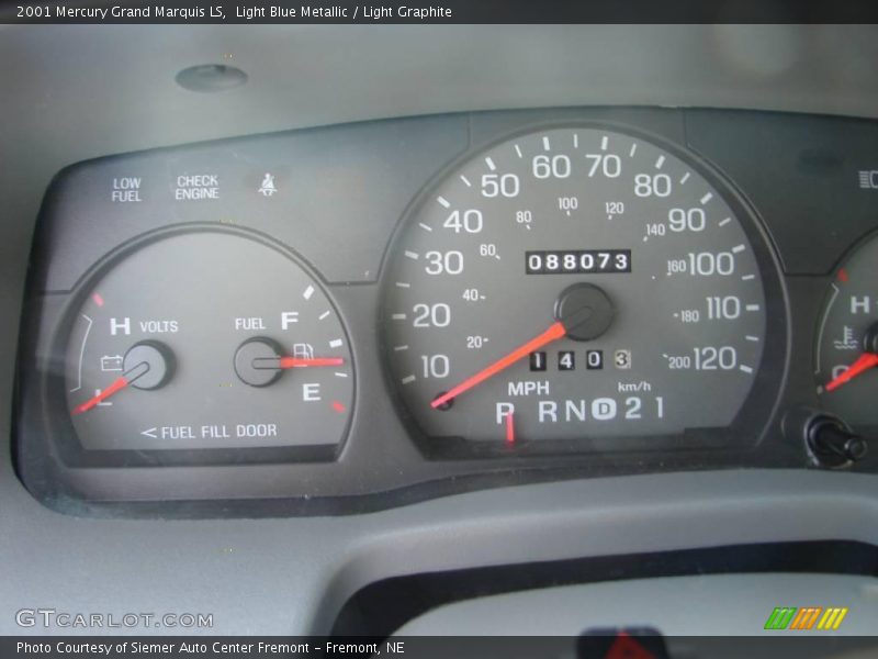 Light Blue Metallic / Light Graphite 2001 Mercury Grand Marquis LS