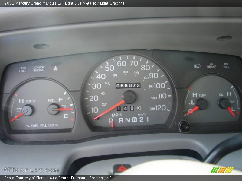 Light Blue Metallic / Light Graphite 2001 Mercury Grand Marquis LS