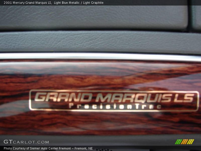 Light Blue Metallic / Light Graphite 2001 Mercury Grand Marquis LS