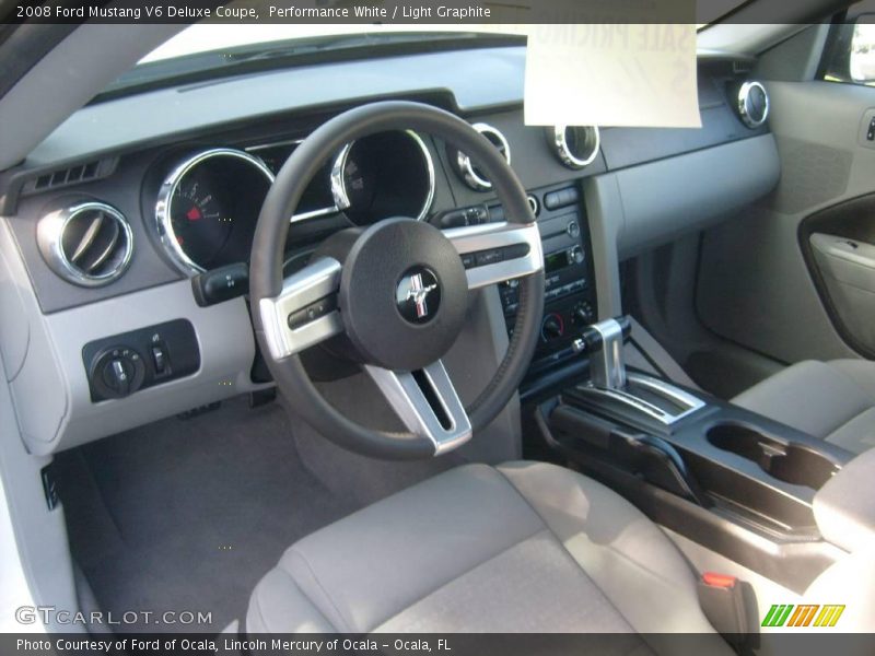 Performance White / Light Graphite 2008 Ford Mustang V6 Deluxe Coupe