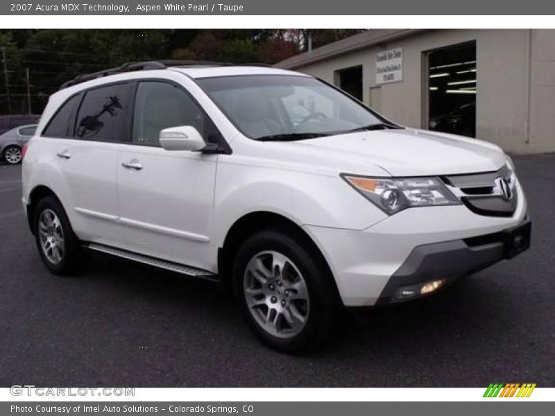 Aspen White Pearl / Taupe 2007 Acura MDX Technology