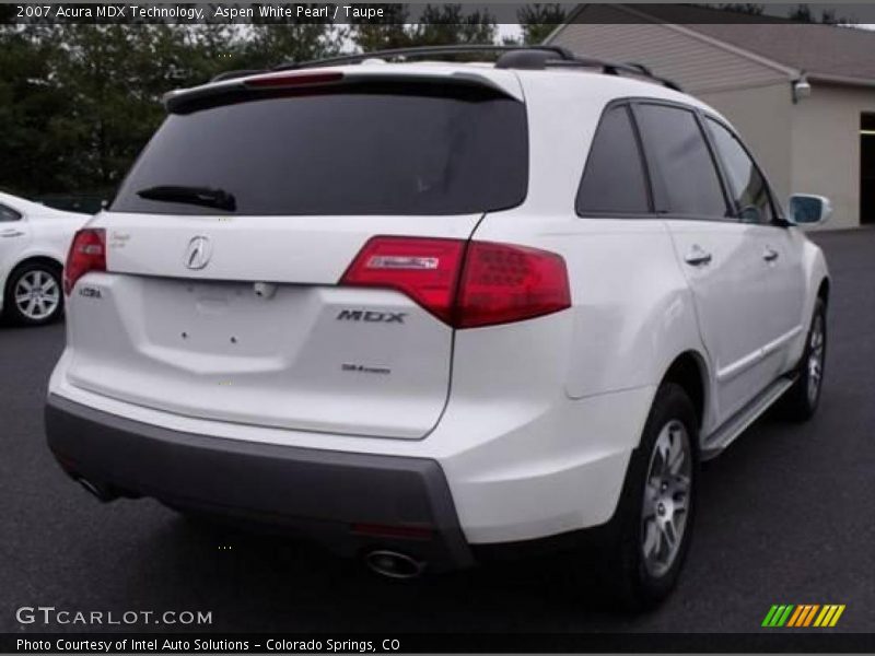 Aspen White Pearl / Taupe 2007 Acura MDX Technology