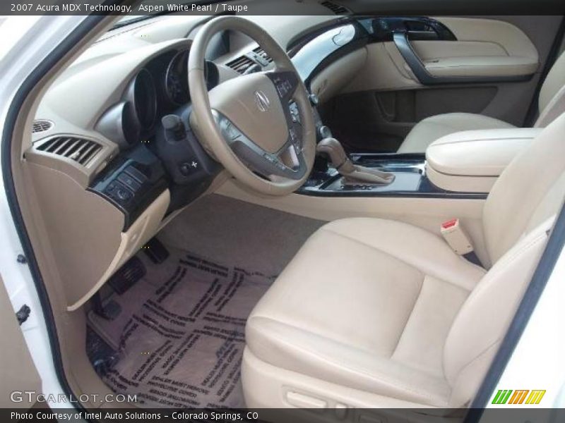 Aspen White Pearl / Taupe 2007 Acura MDX Technology