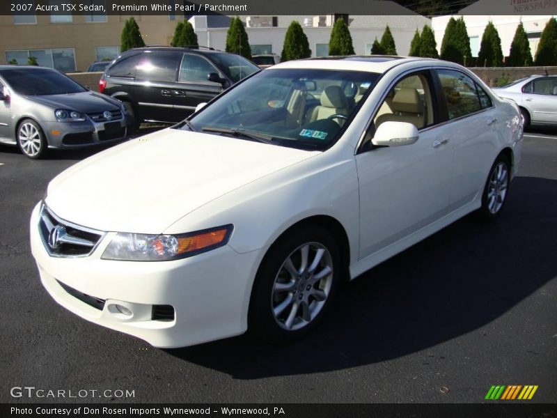Premium White Pearl / Parchment 2007 Acura TSX Sedan