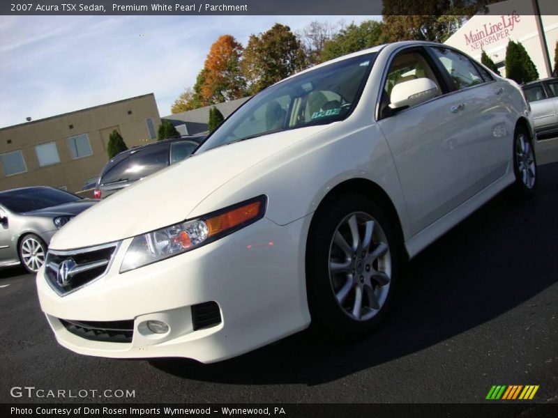 Premium White Pearl / Parchment 2007 Acura TSX Sedan