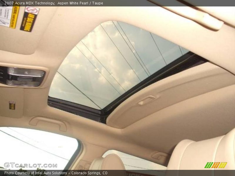 Aspen White Pearl / Taupe 2007 Acura MDX Technology