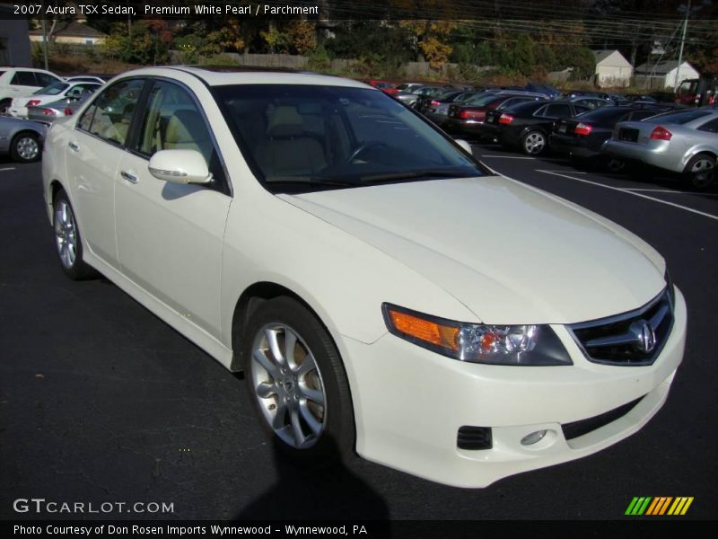 Premium White Pearl / Parchment 2007 Acura TSX Sedan