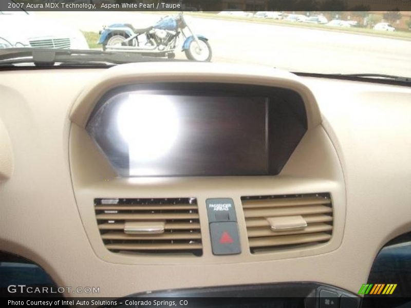 Aspen White Pearl / Taupe 2007 Acura MDX Technology