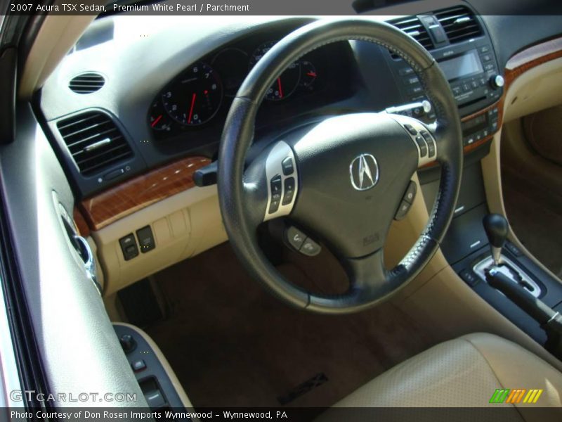 Premium White Pearl / Parchment 2007 Acura TSX Sedan