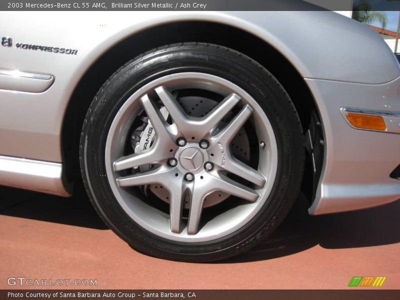 Brilliant Silver Metallic / Ash Grey 2003 Mercedes-Benz CL 55 AMG