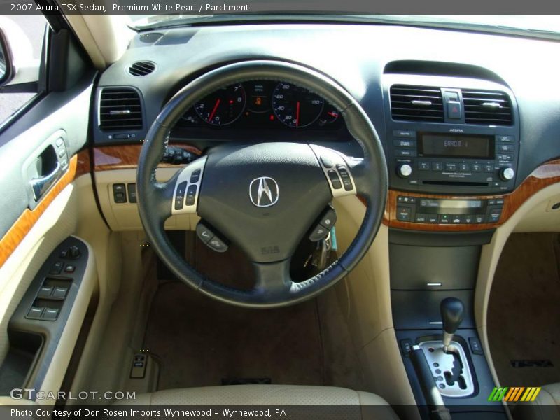 Premium White Pearl / Parchment 2007 Acura TSX Sedan