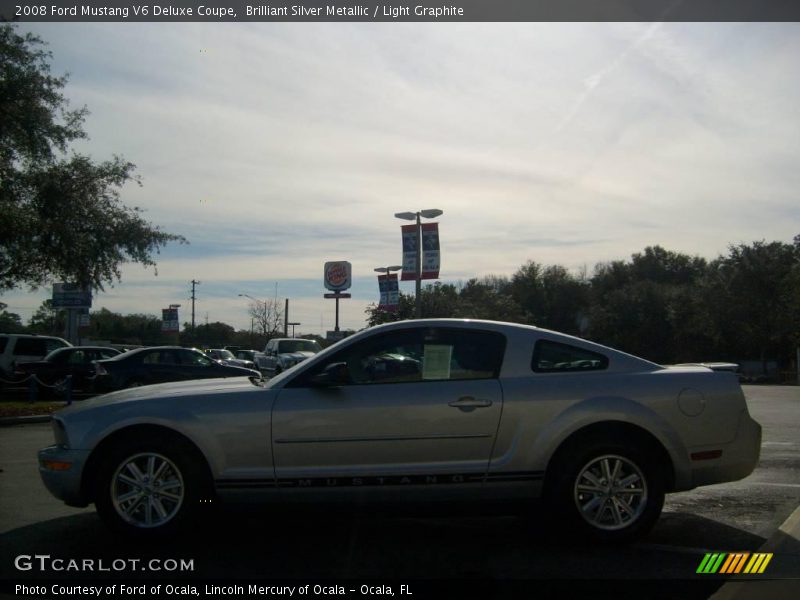 Brilliant Silver Metallic / Light Graphite 2008 Ford Mustang V6 Deluxe Coupe