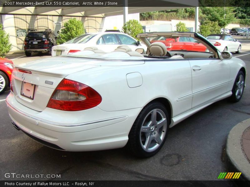 Arctic White / Stone 2007 Mercedes-Benz CLK 550 Cabriolet