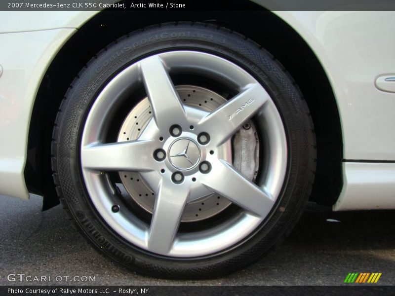 Arctic White / Stone 2007 Mercedes-Benz CLK 550 Cabriolet