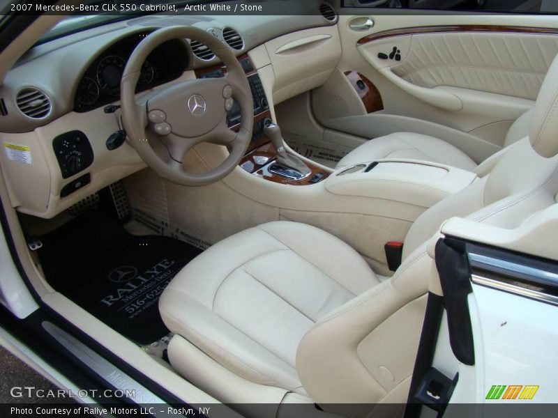 Arctic White / Stone 2007 Mercedes-Benz CLK 550 Cabriolet