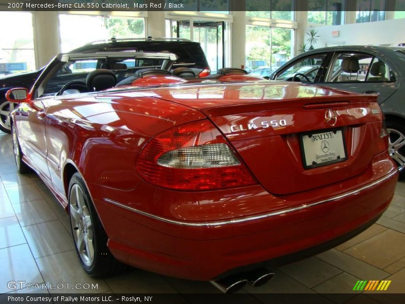 Mars Red / Black 2007 Mercedes-Benz CLK 550 Cabriolet