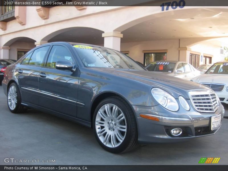 Flint Grey Metallic / Black 2007 Mercedes-Benz E 550 Sedan