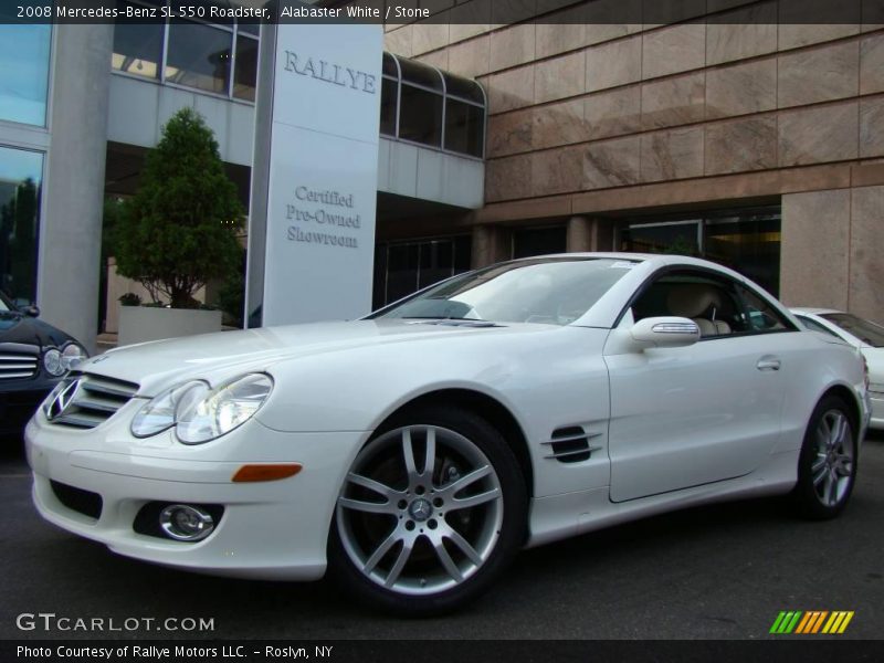 Alabaster White / Stone 2008 Mercedes-Benz SL 550 Roadster