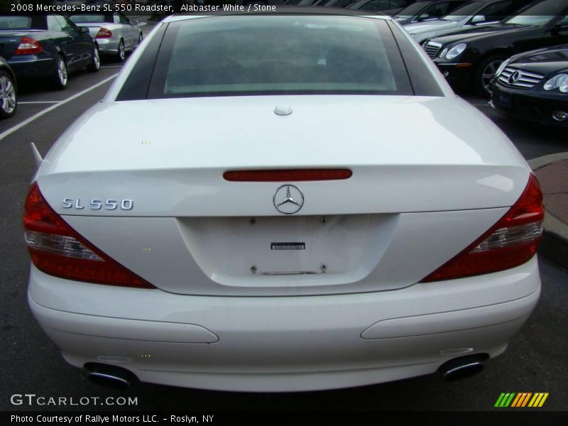 Alabaster White / Stone 2008 Mercedes-Benz SL 550 Roadster