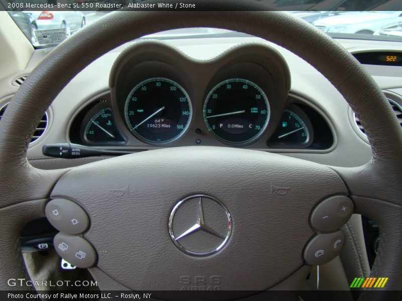 Alabaster White / Stone 2008 Mercedes-Benz SL 550 Roadster