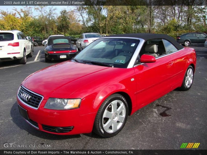 Amulet Red / Platinum 2003 Audi A4 1.8T Cabriolet