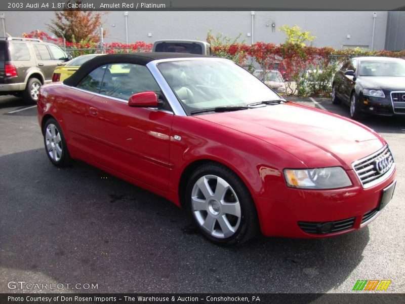 Amulet Red / Platinum 2003 Audi A4 1.8T Cabriolet